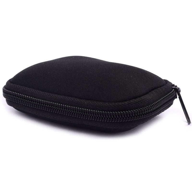 Jlyifan Zip Earbuds Earphone Holder Pouch USB Cable Organizer Small Portable Electronics Accessories Pouch Car Charger Coin Neoprene Soft Case Storage Bag for SD TF Card (Black) - Image 4